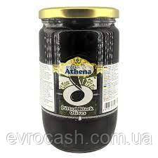 Оливки чорні Athena скло 700 гр, фото 1