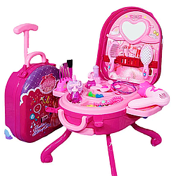 Дитячий ігровий набір Fashion Girl, 31 предмет / Трюмо у валізці / Іграшковий набір салон краси