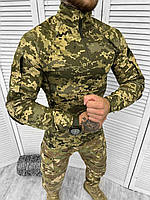 Тактическая рубашка убакс пиксель,боевая рубашка с налокотниками пиксель,убакс пиксель с налокотниками