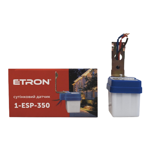 Датчик сутінковий ETRON Sensor 6A 230V IP44 фотометричний, білий