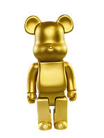 Фігурка Kaws Bearbrick Gold Однотонный Золотой 400% (28 см)