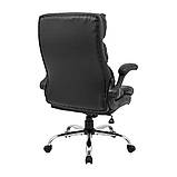 Офісне крісло Мангетний Richman хром чорне для керівника, фото 5