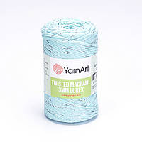 Yarnart TWISTED MACRAME 3мм LUREX (Твістед Макраме 3 мм Люрекс) №775 блакитний (Пряжа, нитки для макраме)