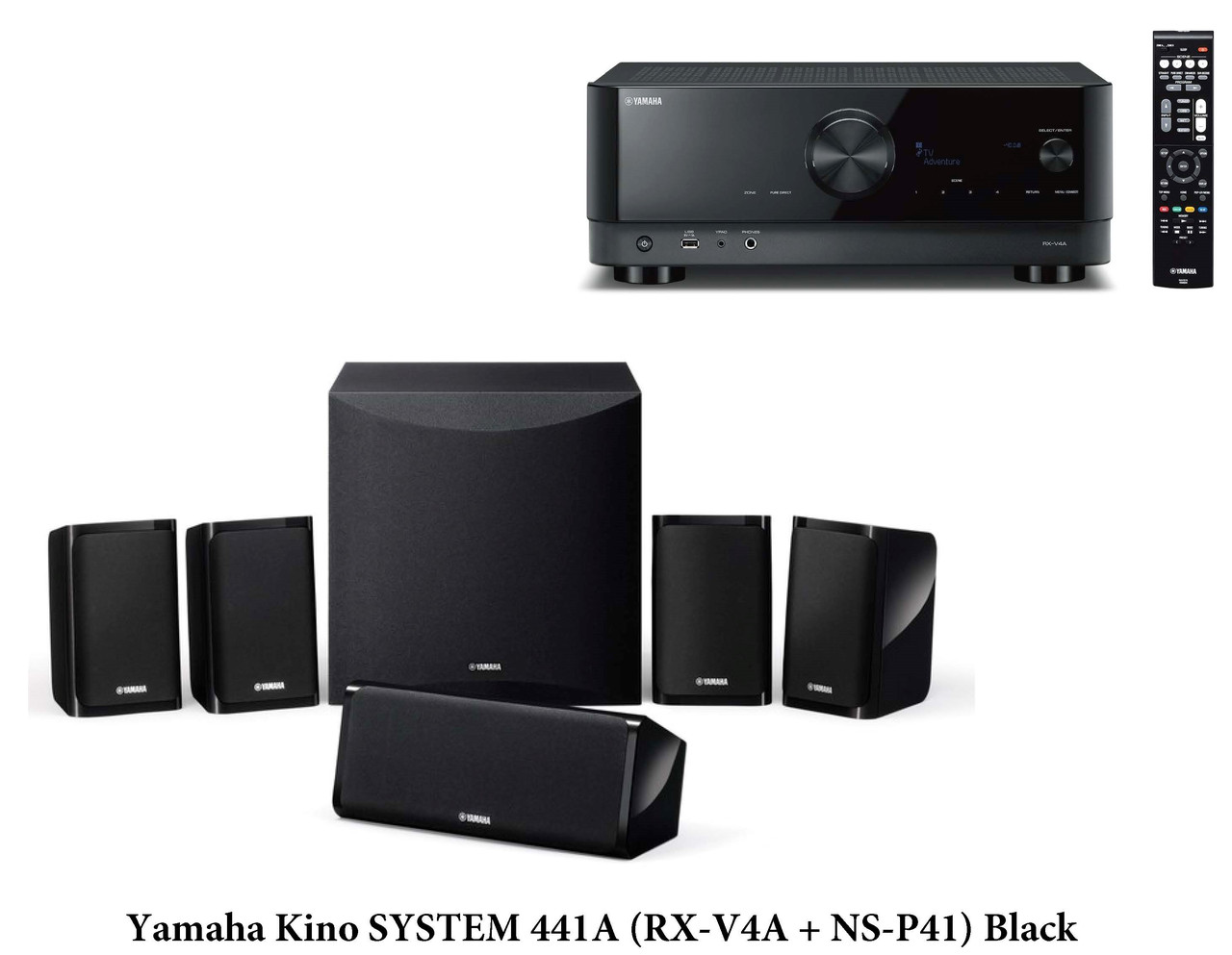 Домашній кінотеатр Yamaha Kino SYSTEM 441A (RX-V4A + NS-P41) Black