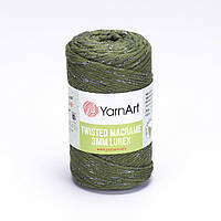 Yarnart TWISTED MACRAME 3мм LUREX (Твістед Макраме 3 мм Люрекс) №787 хакі (Пряжа, нитки для макраме)