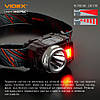 Ліхтарик налобний VIDEX VLF-H075C 550Lm 5000K, світлодіодний, акумуляторний, фото 7