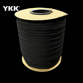 Спіральна блискавка ykk 5  рулонна гурт без бігунка колір чорний 580