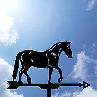 Флюгер Кінь №3 з металу 2 мм, флюгер на дах