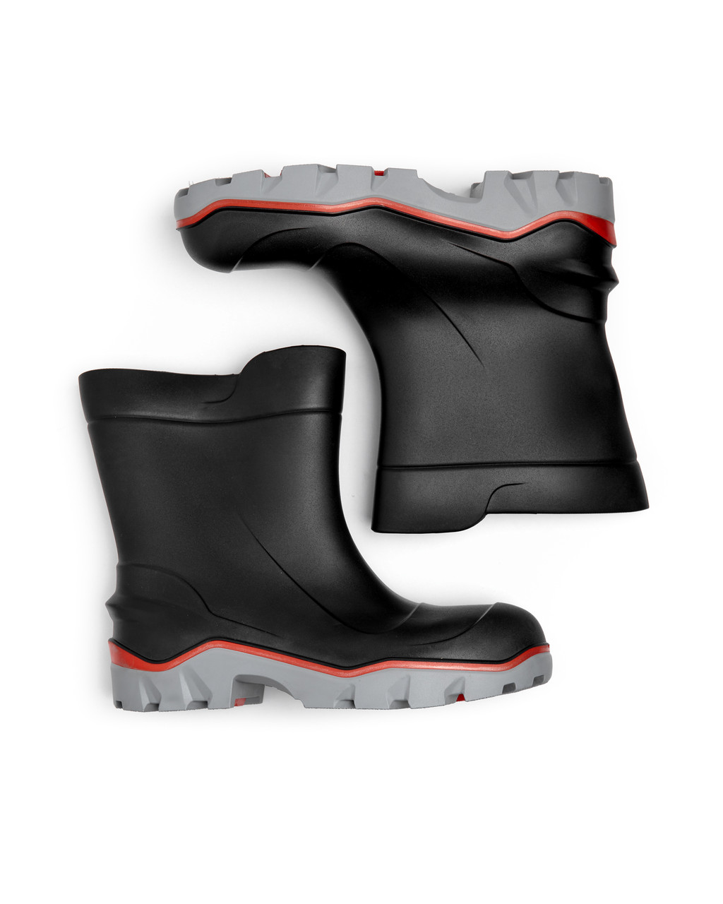 Чоловічі гумові чоботи для полювання рибалки литі, черевики гумові чоботи осінні зимові ПВХ Чорні