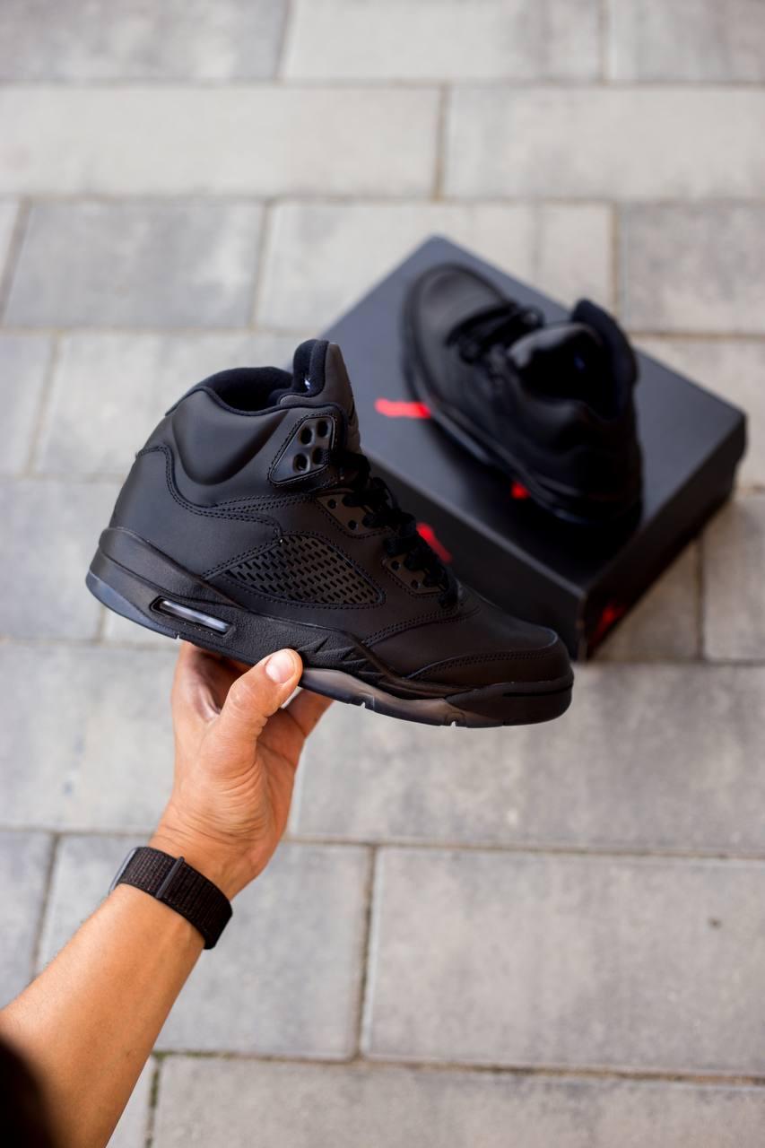 Jordan 5 premium triple black 2025