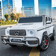 Дитячий двомісний електромобіль джип Mercedes G63 (білий колір)