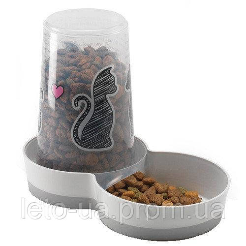 H165027CL Moderna Tasty cats in love годівниця-поїлка д / собак і котів 1,5 л, білий