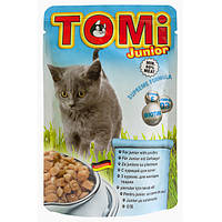 939829 Влажный корм для котят TOMi, консервы, птица, пауч, 0.1кг