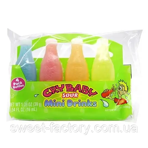 Воскові пляшечки Cry Baby Sour Mini Drinks 4s 16ml