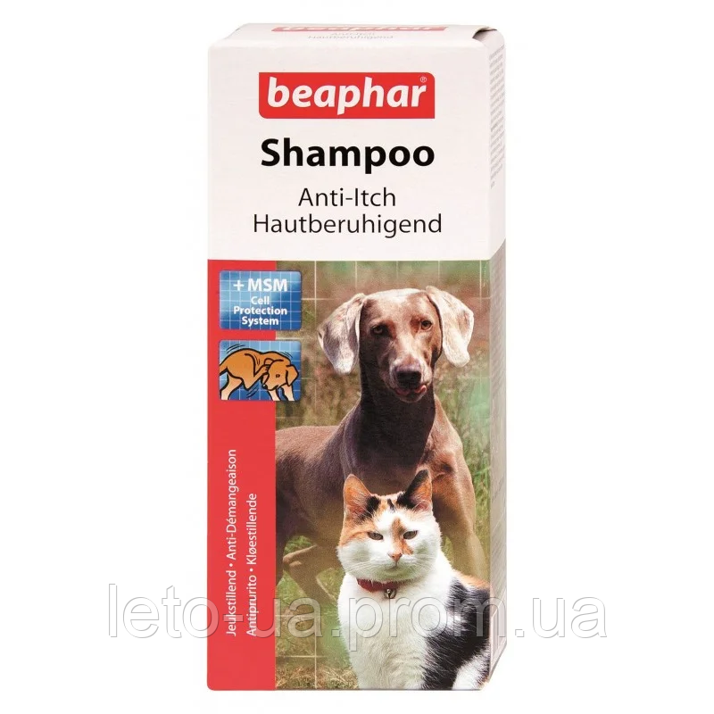 Шампунь Beaphar Shampoo Anti Itch проти свербежу для кішок і собак, 200 мл (15292)