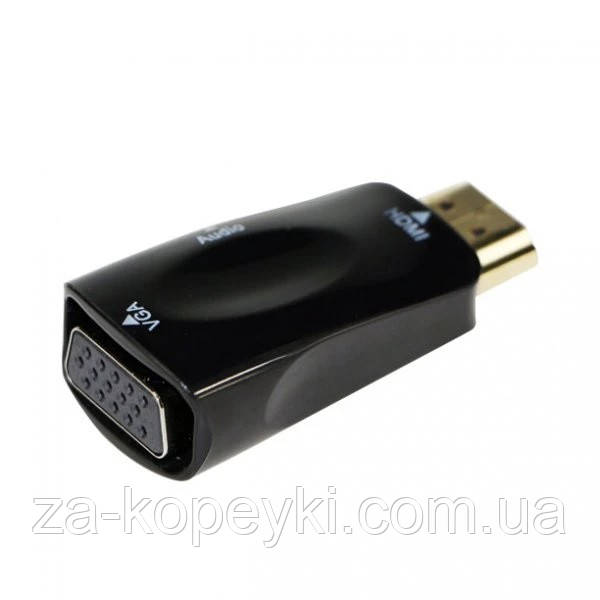 Перетворювач адаптера HDMI на VGA з кабелем аудіороз'єму 3,5 мм, перетворювач 4K HDMI