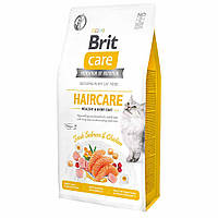 Сухой корм Brit Care Cat GF haircare Healthy & Shiny Coat здоровья кожи и шерсти котов, 400 г