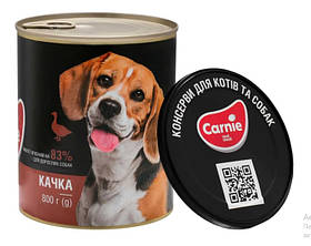Вологий корм для собак Carnie Паштет м'ясний, з качкою, 800 г