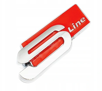 Шильдик емблема на крило Audi S-LINE 8*3 см Червоний (KG-10733)