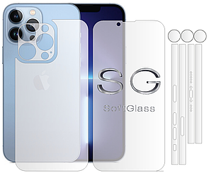 Бронеплівка Apple iPhone 13 Pro Комплект: для передньої і задньої панелі поліуретанова SoftGlass
