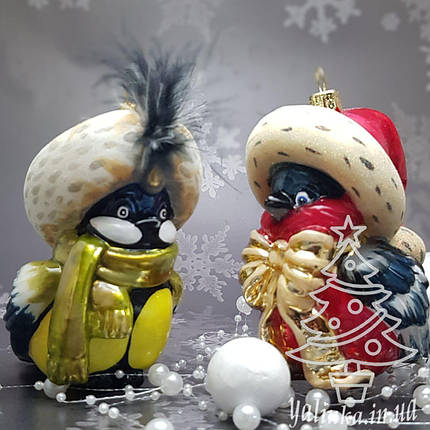 Скляна ялинкова іграшка снігур шапці Komozja Family Santa Claus, фото 3