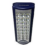 Power Bank+ручний ліхтар 2в1 акумуляторний ALMANA KP-6324, 24 LED з павербанком синій, фото 7