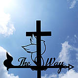 Флюгер Хрест та голуб з металу 2 мм, флюгер на дах, фото 10