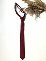 Краватка на застібці, бордо(марсал)