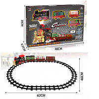 Залізниця іграшка 2055-2, 65-46 см, локомотив, вагони 3 шт., дим, 14 деталі, музика, світло