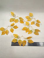 Осенние желтые листья розы 6(1 уп-50 шт), искусственные листья для рукоделия