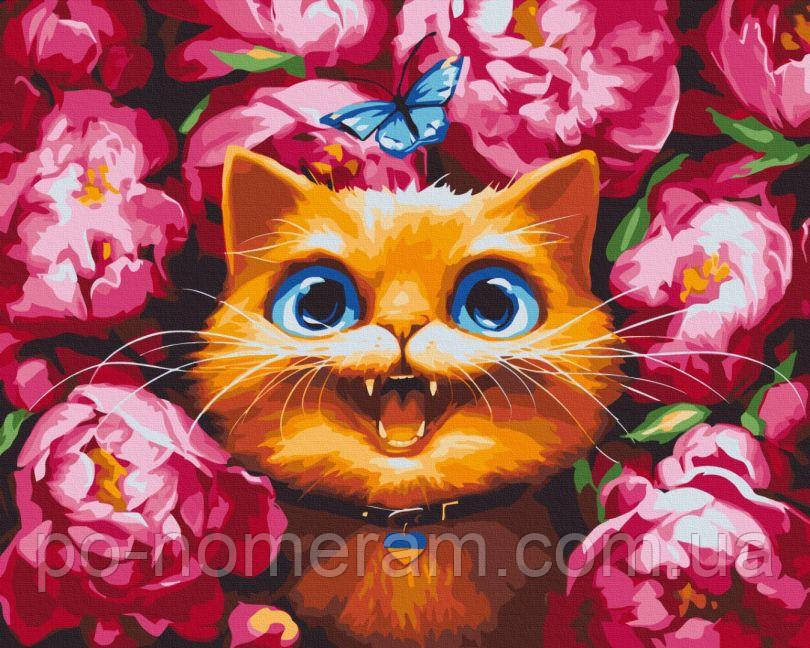 Картина за номерами BrushMe Мур в піонах ©Маріанна Пащук (BSM-B53696) 40 х 50 см