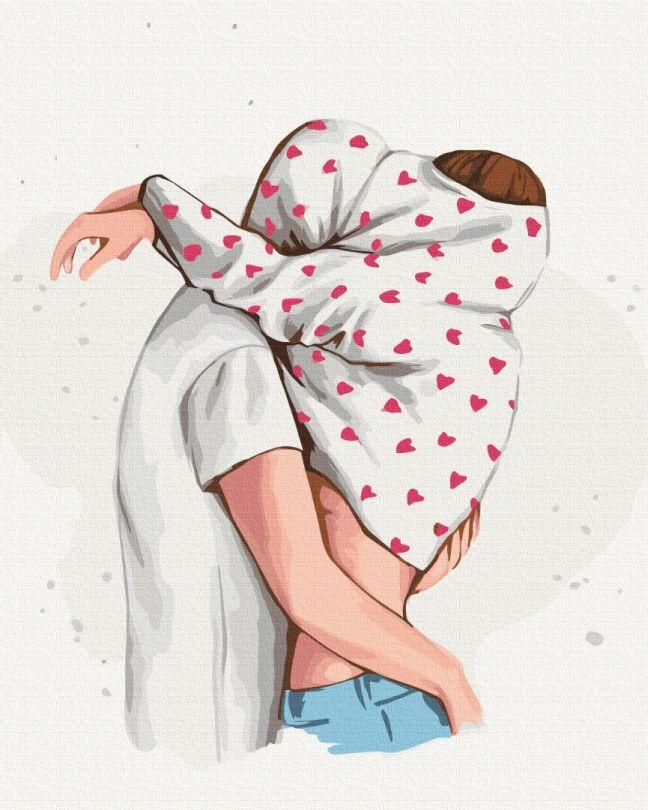 Розмальовки за номерами BrushMe Обійми © Alla Berezovska (BS53728) 40 х 50 см