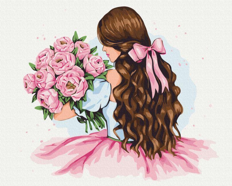 Картина за номерами BrushMe Півонії в подарунок © Alla Berezovska (BS53730) 40 х 50 см