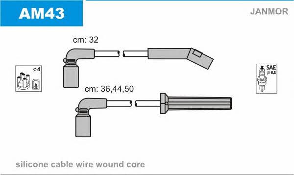 Дроти запалювання JanMor AM43 для Aveo 1.2; 1.4, фото 1