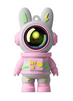 Прикольные фигурные флешки BiNFUL 64GB Кролик астронавт 2.0 Рожевий