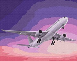Розмальовка для дорослих BrushMe Літак в небі (BSM-B52838) 40 х 50 см