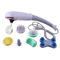 Масажер для всього тіла 8в1, Magic Massager + насадки / Вібраційний ручний масажер / Вібромасажер