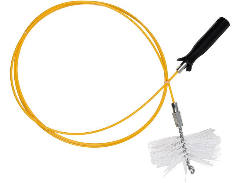 Дріт для очищення димарів VOREL : Ø= 6 мм, l= 3 м, з йоржем Ø=150 мм, l= 80 мм, різьба M12, фото 1