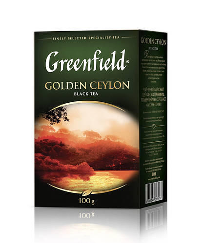 Чай черный листовой GREENFIELD GOLDEN CEYLON Гринфилд 100грамм (ID ...