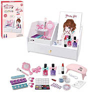 Набор детской декоративной косметики для макияжа и маникюра с сушкой и трюмо 769-6, разноцветная