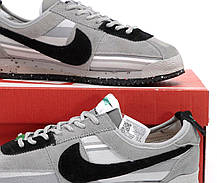 Чоловічі кросівки Nike Cortez UN/LA Grey Black Кеди Найк Кортез низькі сірі замш текстиль демісезон, фото 6