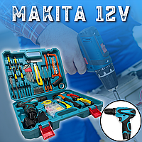 Переносной аккумуляторный шуруповерт Makita DF330DWE | 12V 2A/h Li-Ion | с большим набором инструмент МАКИТА