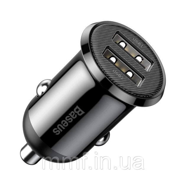 АЗП Baseus Grain Pro Car Charger (Dual USB 4.8A ) / Black