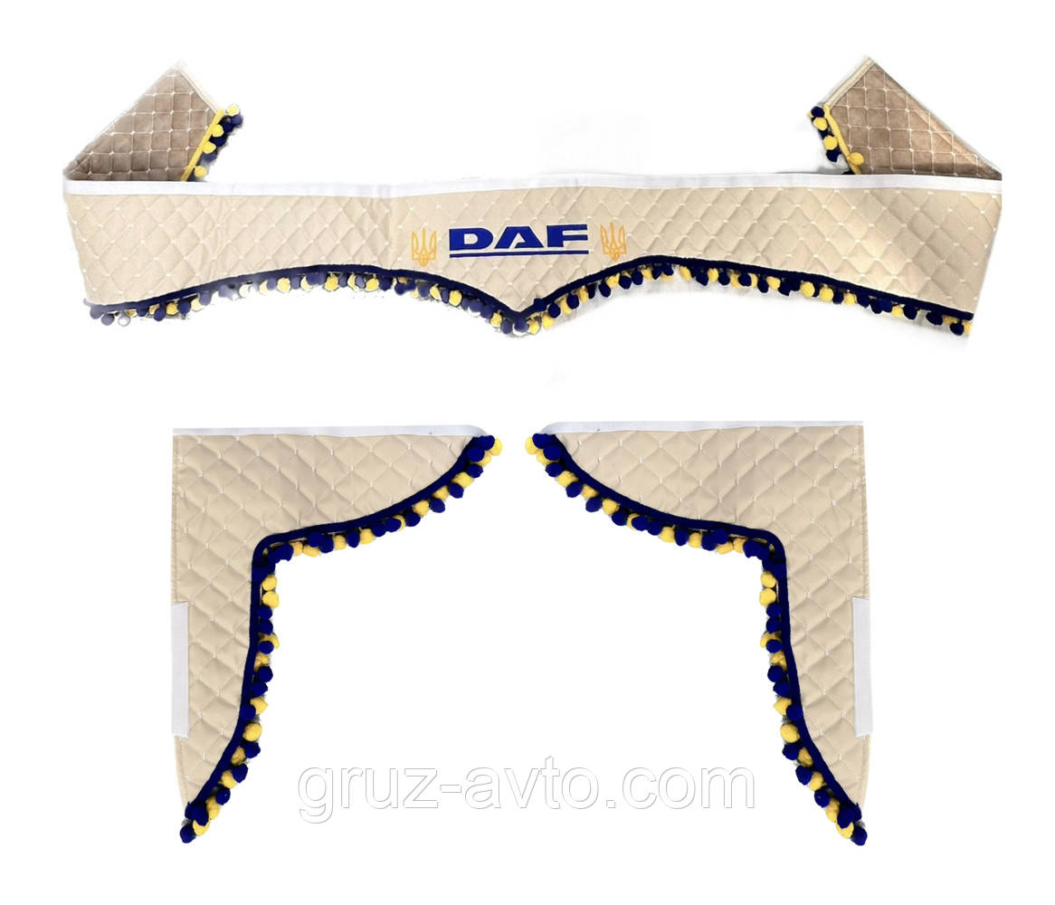 Штори люкс DAF ДАФ  комплект колір бежевий