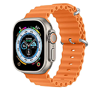 Умные смарт часы Smart Watch W&O X8+ Ultra 49mm электронные с магнитной зарядкой и микрофоном серебристые