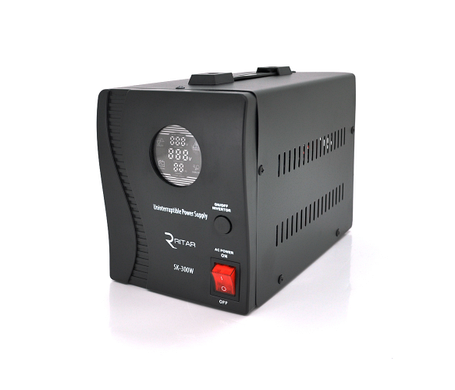 Інвертор автономний Ritar SK-500VA (300W), ДБЖ 300 Вт для АКБ 12 В із чистою синусоїдою струм заряду 10А/15А, фото 1