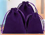 Мішечок для Міні карт Таро, оксамитовий Фіолетовий ( 10х12см, 9х10см ), фото 4