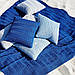 Чохол для подушки в'язаний Ohaina коси 40x40 Indigo, фото 5