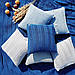 Чохол для подушки в'язаний Ohaina коси 40x40 Indigo, фото 4