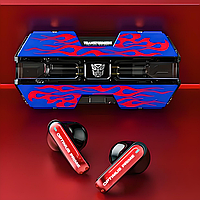 Геймерские беспроводные Bluetooth наушники вкладыши Hasbro Transformers TF-T01 Optimus Prime, blue-red